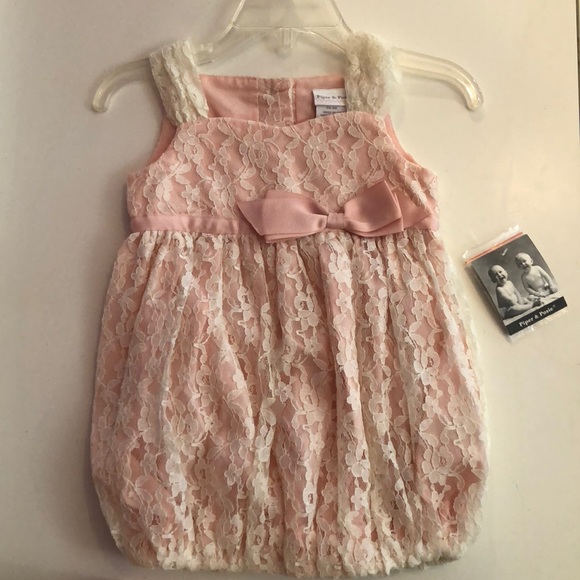 PIPER & POSIE Other - PIPER & POSIE BABY PINK LACE 2 piece set  3-6 mo.